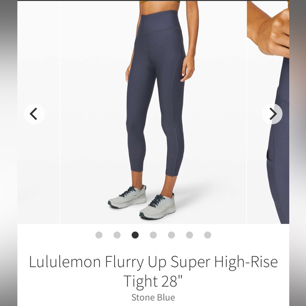 Lululemon Flurry Up Super High-Rise Tight 28in, Stone Blue - Sz 12